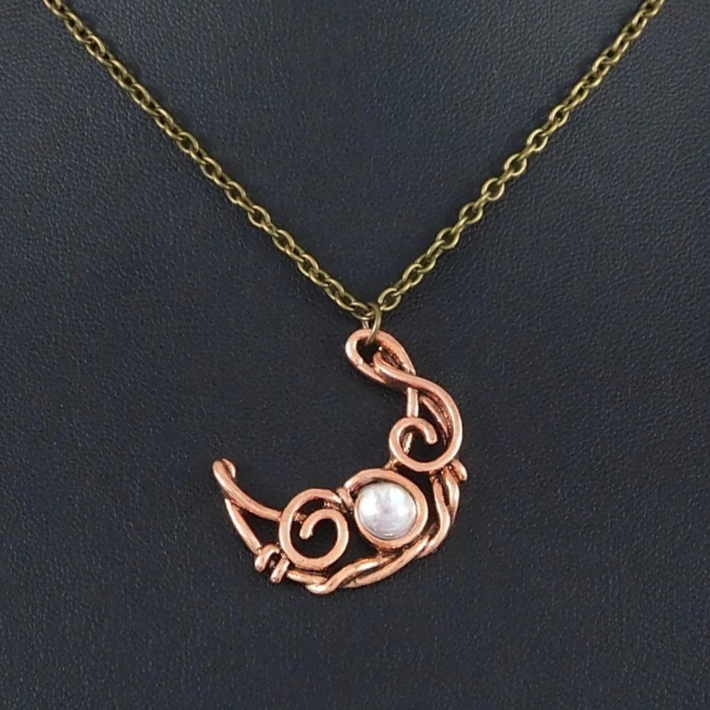 Crescent Moon Pendant Necklace